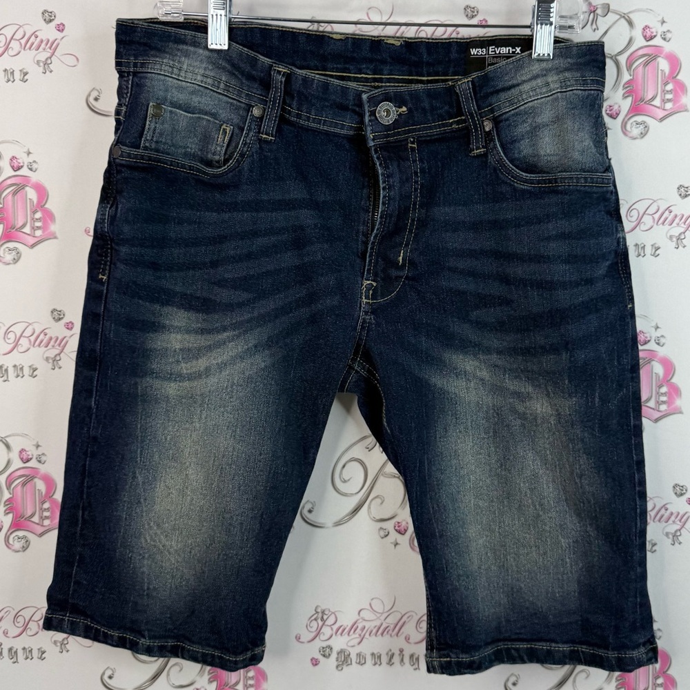 Buffalo David Bitton shorts basic Evan X dark wash Dark Blue Jean Shorts